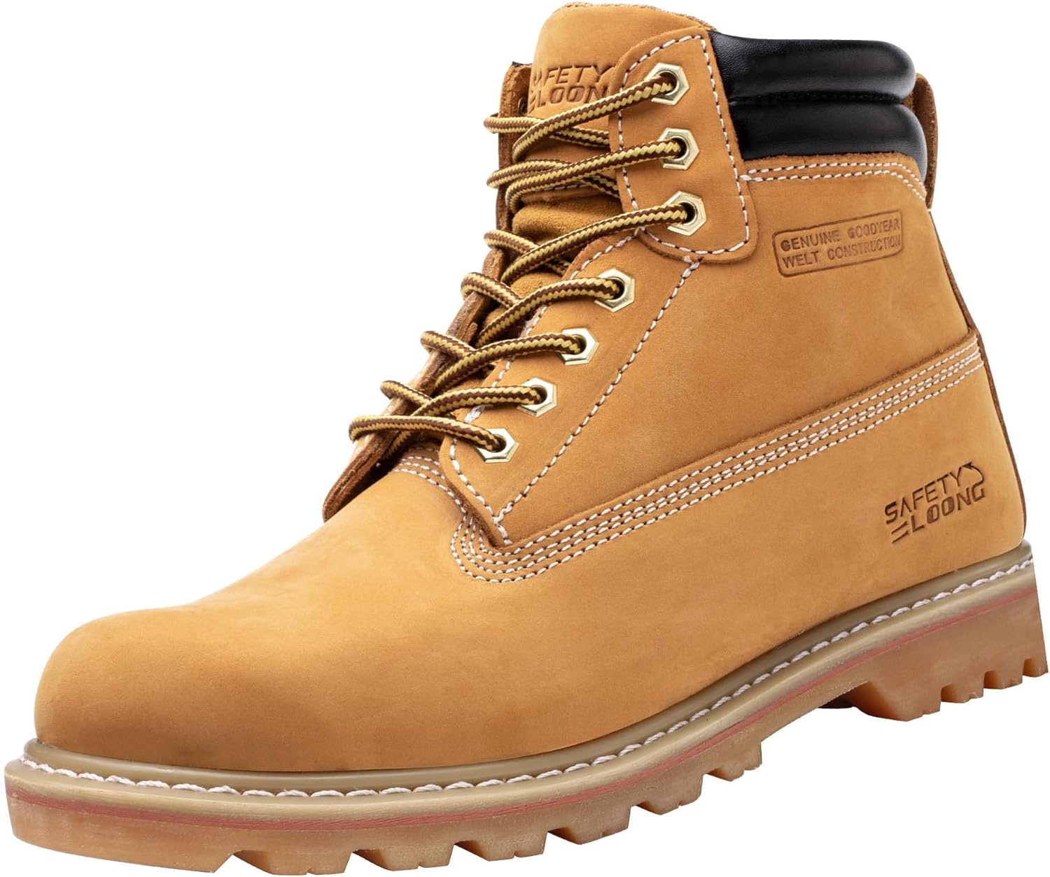 Work Boots for Men Waterproof Soft Toe Non Slip Comfortable Boots 11 Wheat