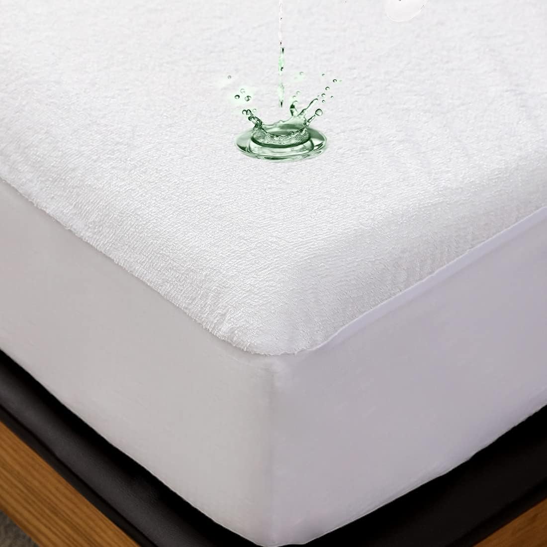 Queen Size Waterproof Mattress Cover, Premium Terry Top Mattress Cover, Breathab...
