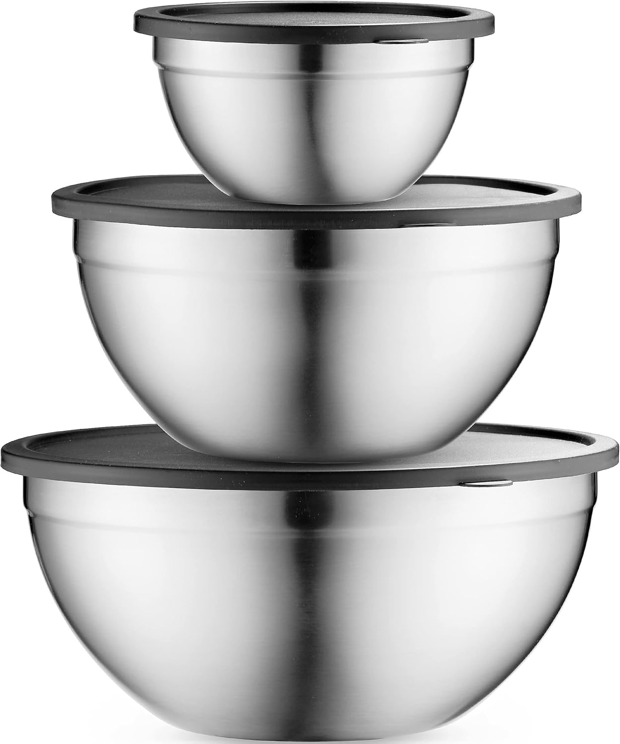 Mixing Bowls with Airtight Lids, Stainless Steel N...