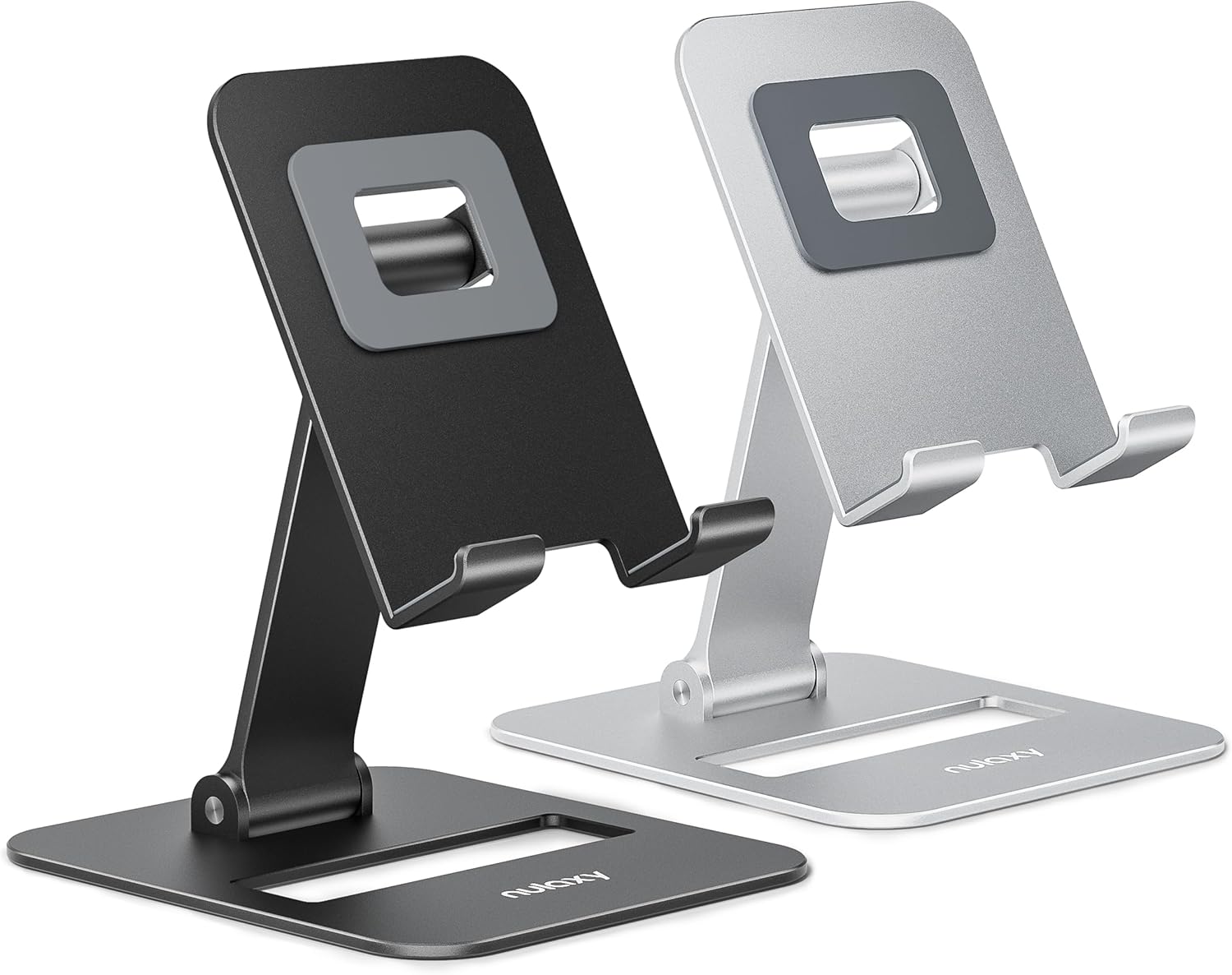 Nulaxy 2 Pack Dual Folding Cell Phone Stand, Fully Adjustable Phone Holder for D...