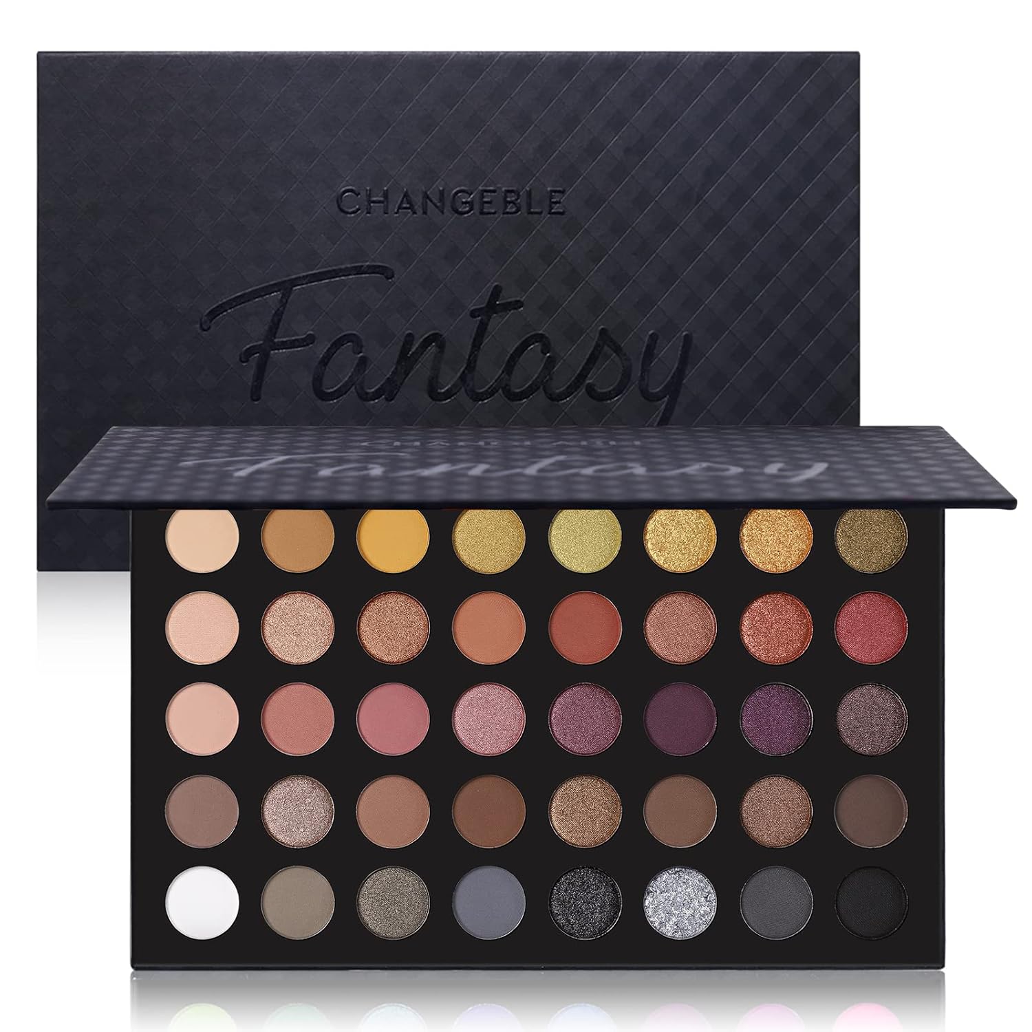 Professional Neutral Eyeshadow Makeup Palette, 40 Pigmented Matte Shimmer Warm E...