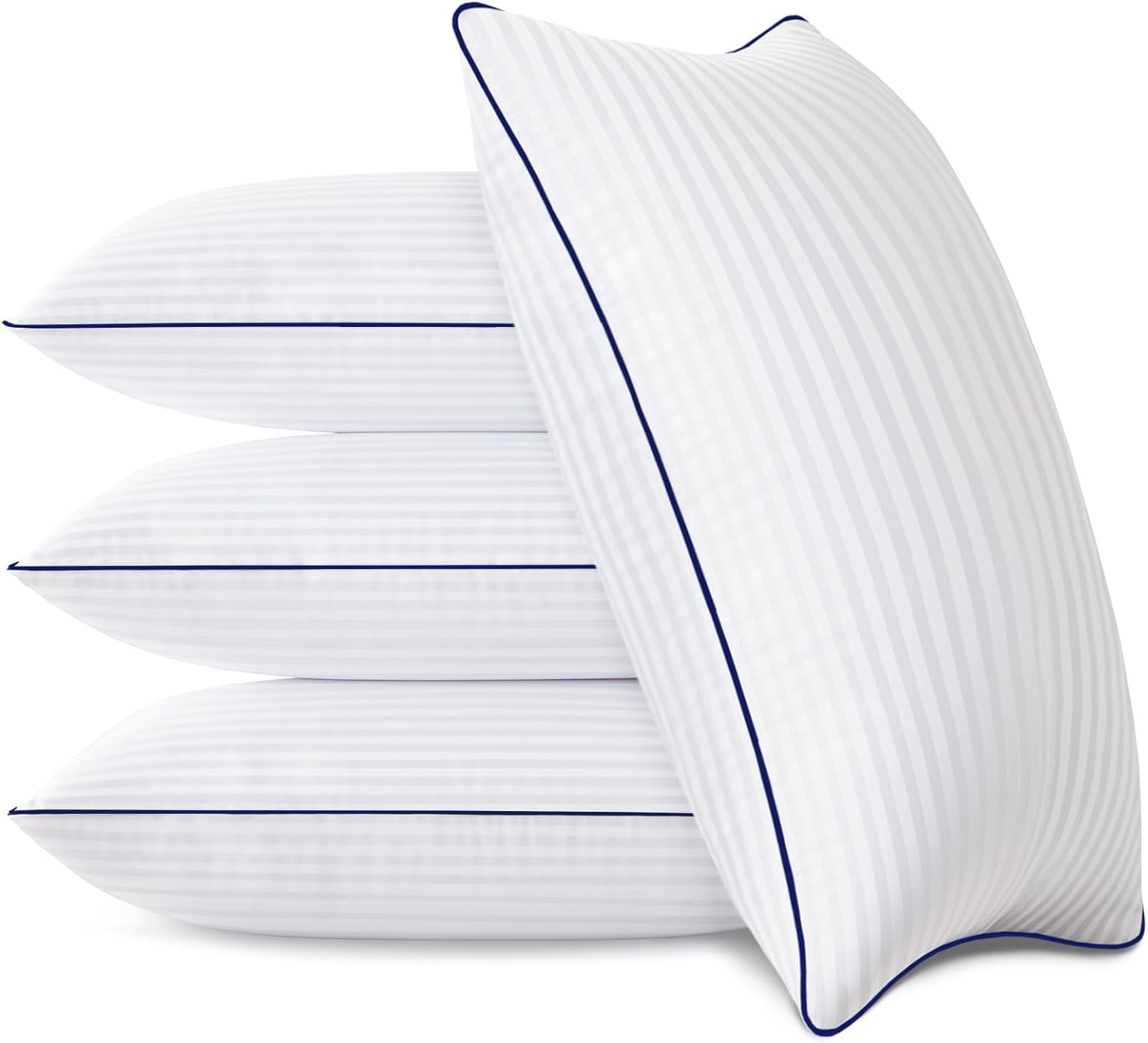 Bed Pillows for Sleeping - 4 Packs Standard Size Luxury Hotel Down-Alternative P...