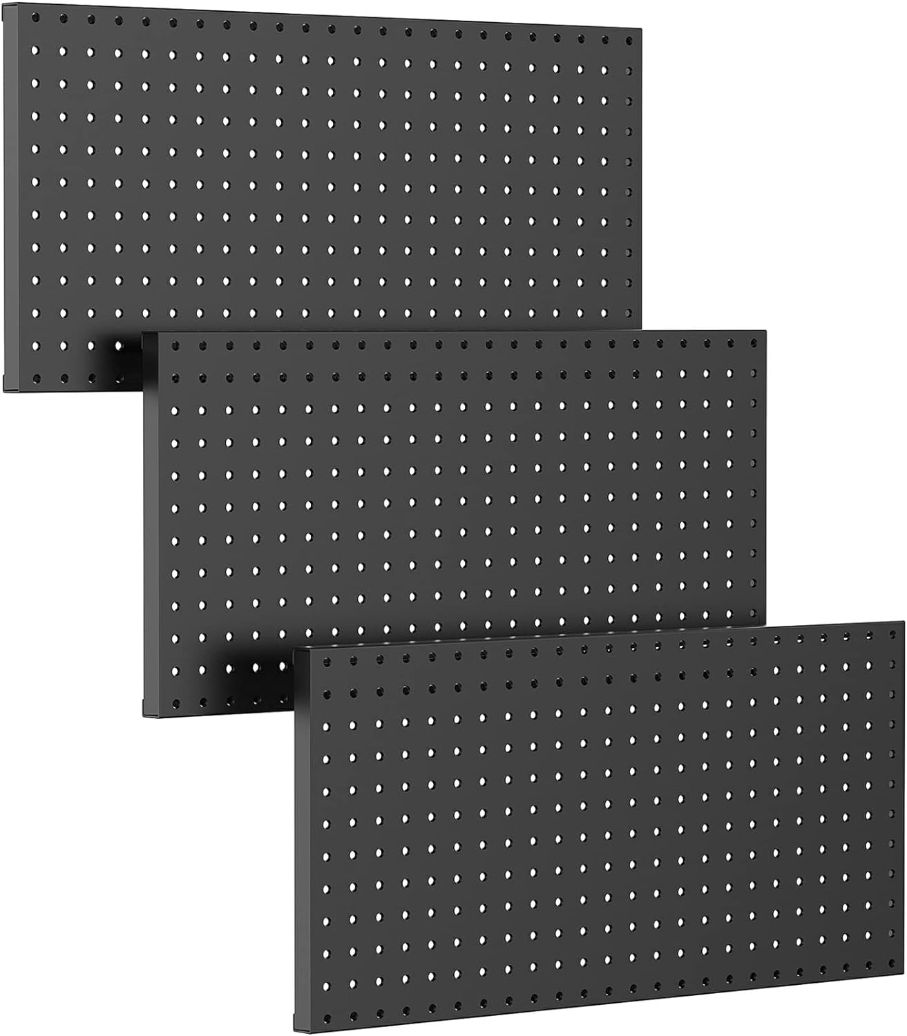 TORACK 3Pcs Metal Pegboard Panels for Wall Garage Utility Tools Pegboard Storage...