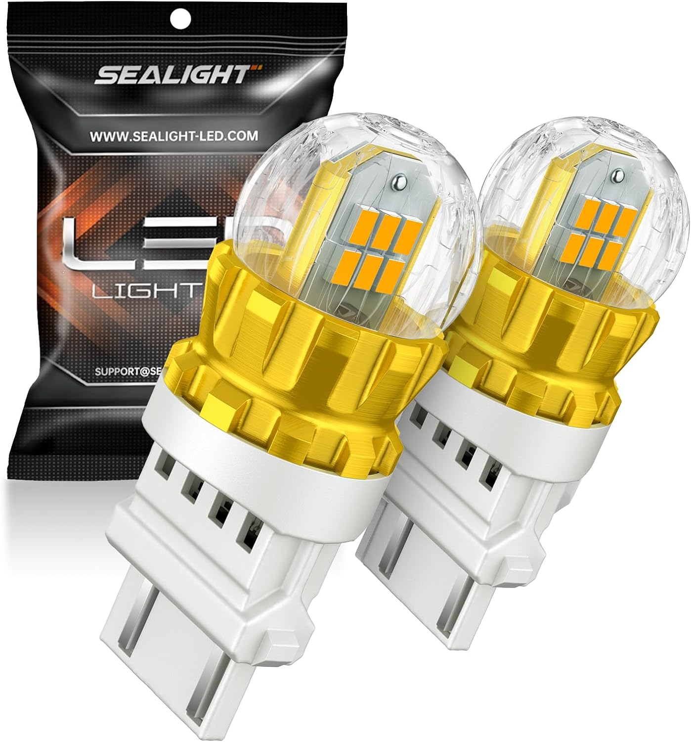 SEALIGHT 3156 3157 LED Bulb Amber Yellow Turn Signal Lights, 3056 3057 4057 4157...
