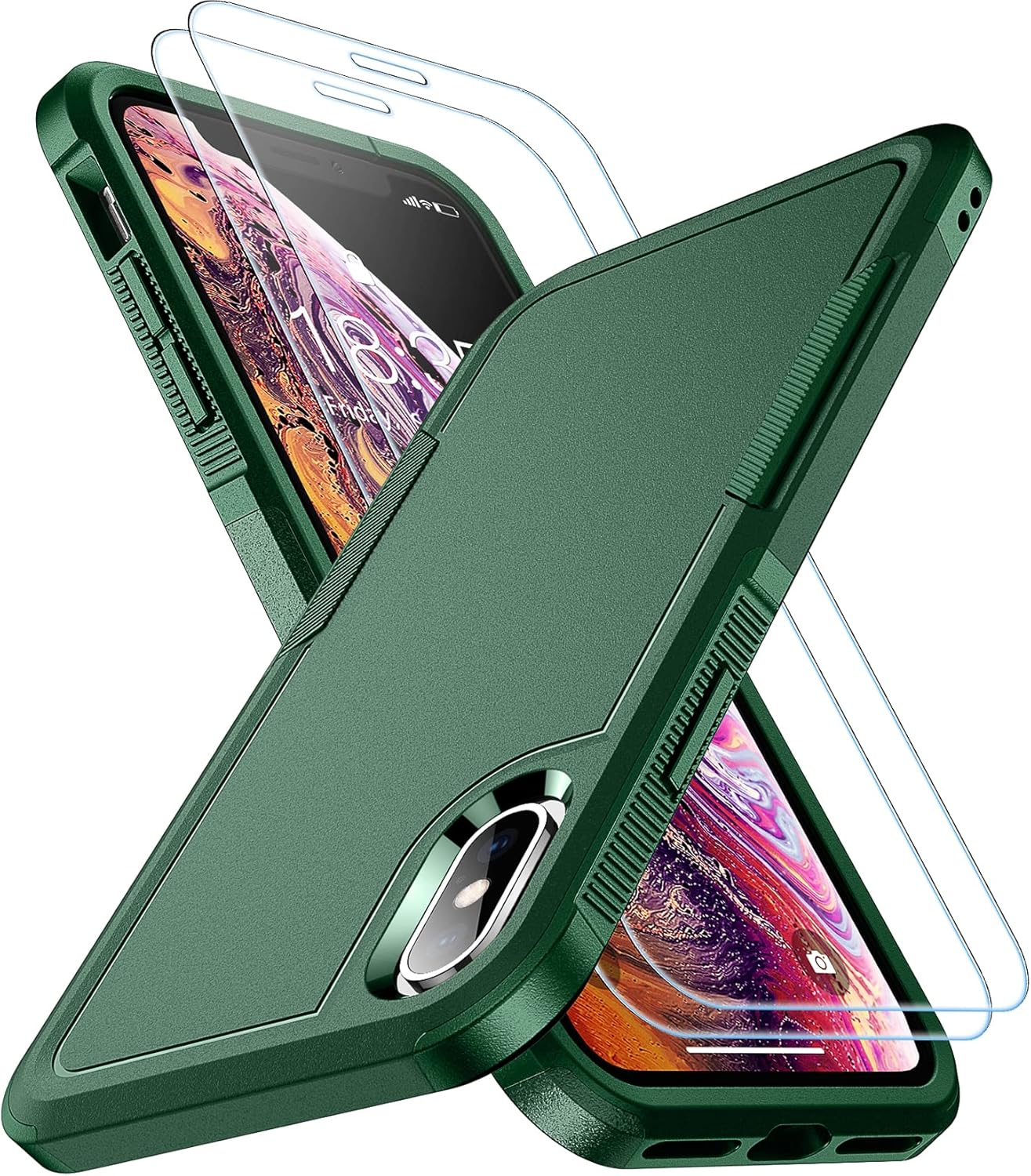 SPIDERCASE for iPhone Xs Max Case, [10 FT Military Grade Drop Protection] [2 pcs...