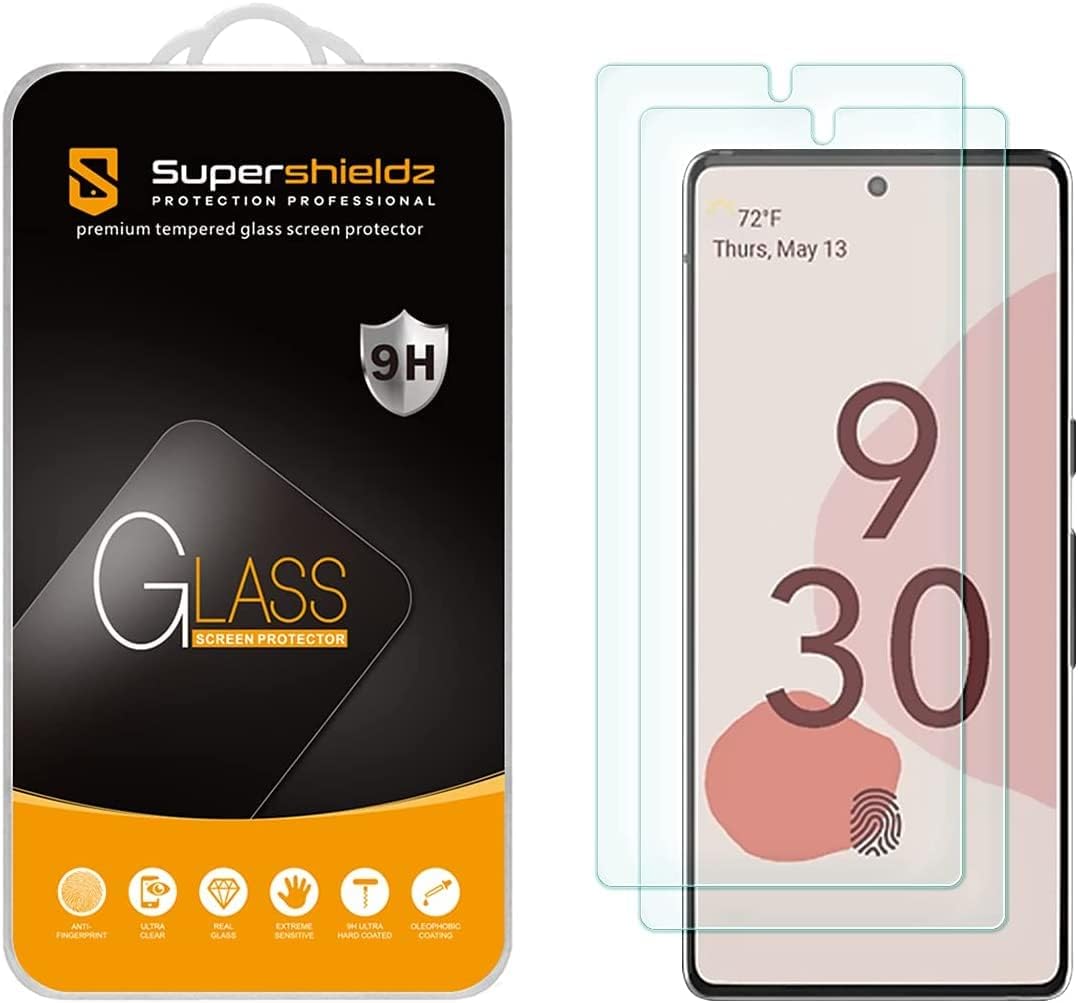 Supershieldz (2 Pack) Designed for Google Pixel 6 Tempered Glass Screen Protecto...