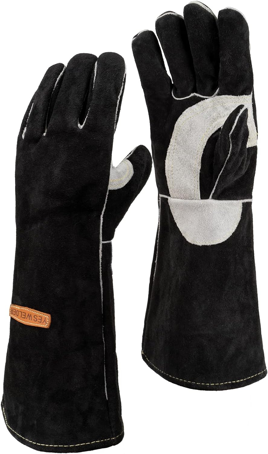 YESWELDER Leather Forge MIG Welding Gloves, Heat Fire Resistant Welders Gloves,...
