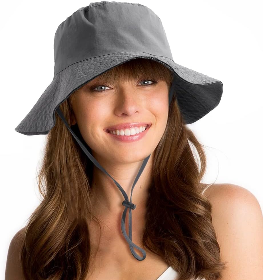 Waterproof Sun UPF 50+ Bucket Hat UV Protection Packable Brimmed Boonie for Wome...
