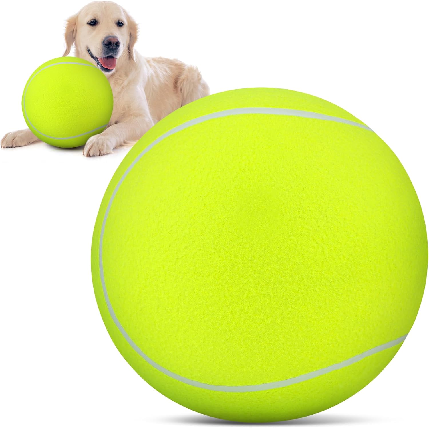 Giant Large Tennis Ball for Dogs: 9.5" Big Ball for Dogs for Outdoor Play, Big T...