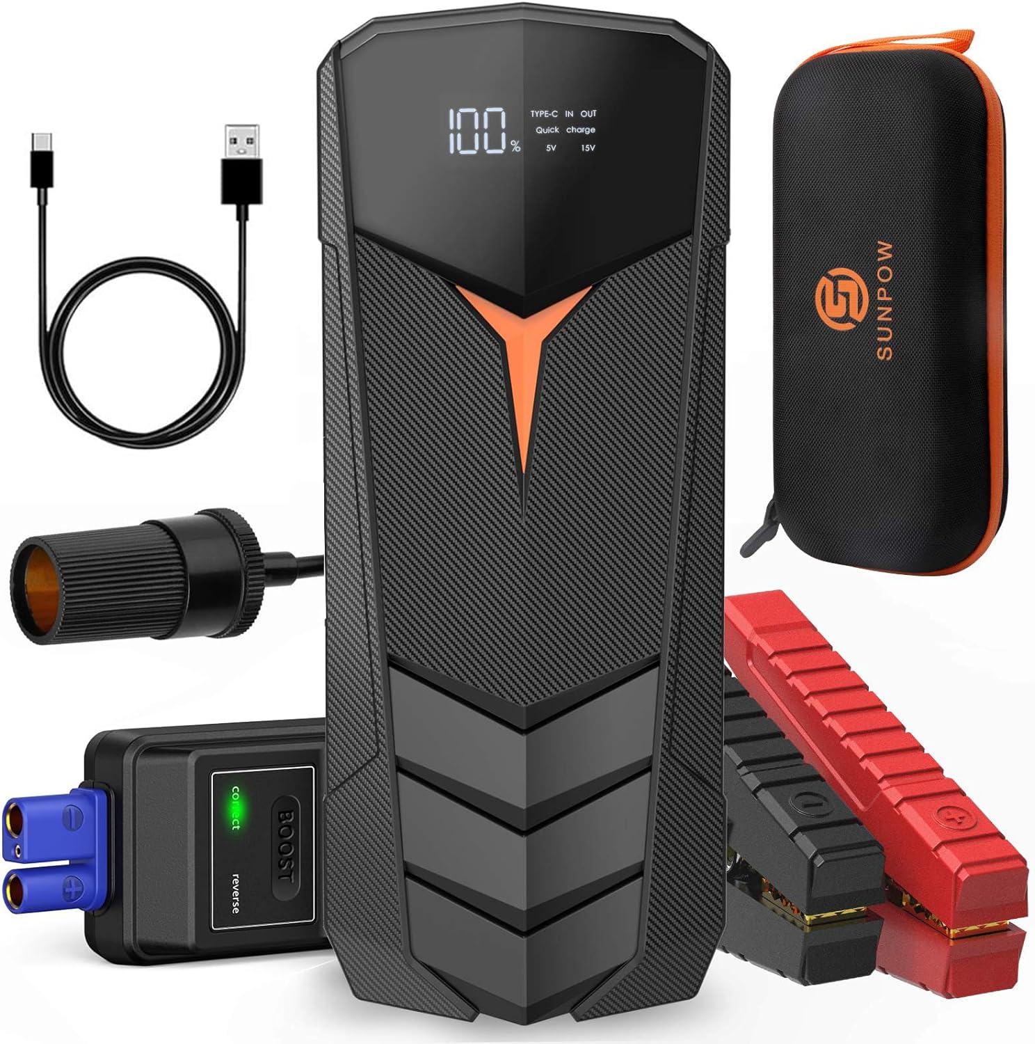 SUNPOW Lithium Jump Starter Battery Pack 2000A Pea...
