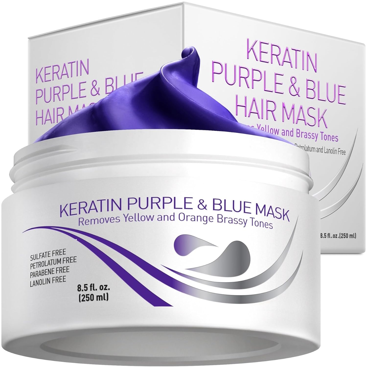 Vitamins Keratin Purple Hair Mask - Violet Blue Protein Deep Conditioner Treatme...