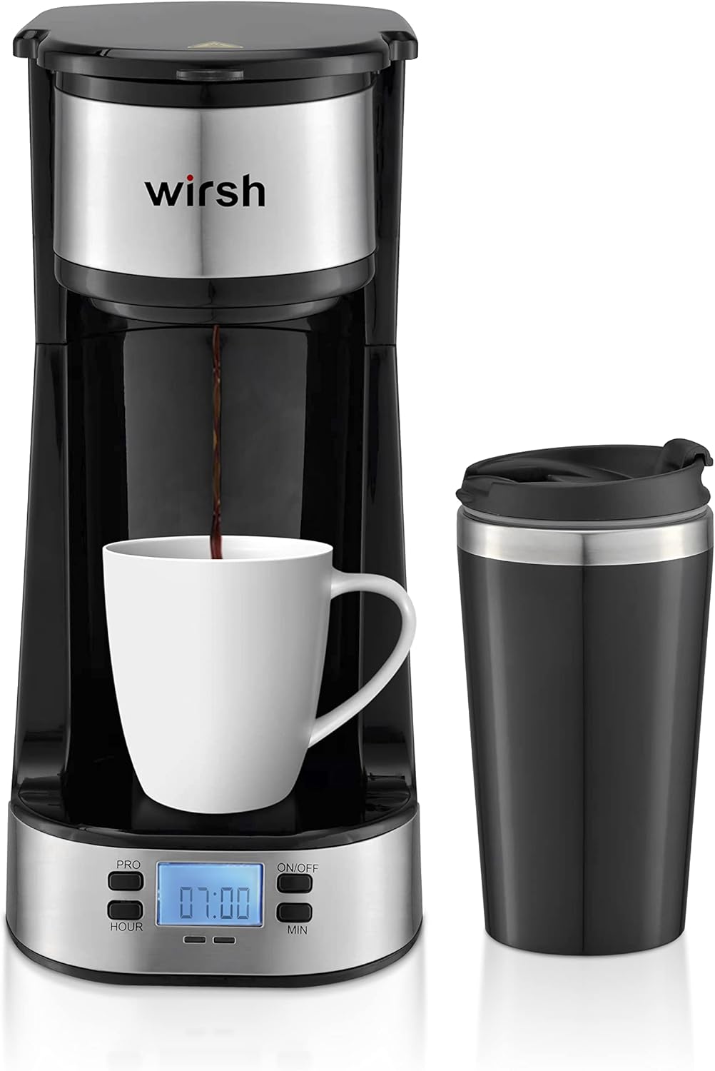 wirsh Single Serve Coffee Maker- Small Coffee Make...
