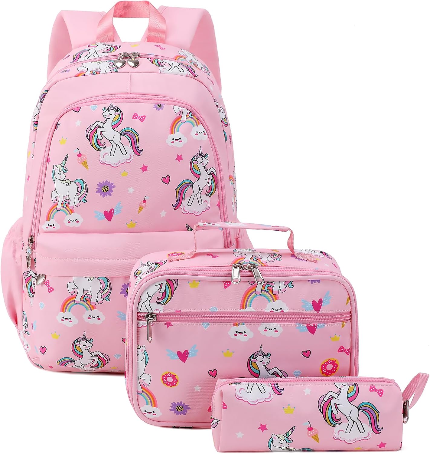 Backpack for Girls, Kids Unicorn Backpack Set, Elementary Primary Middle School...