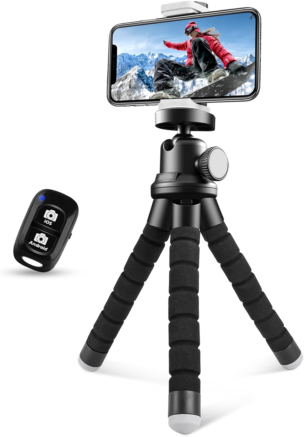 Sensyne Phone Tripod, Flexible Cell Phone Tripod with Phone Holder and Wireless...