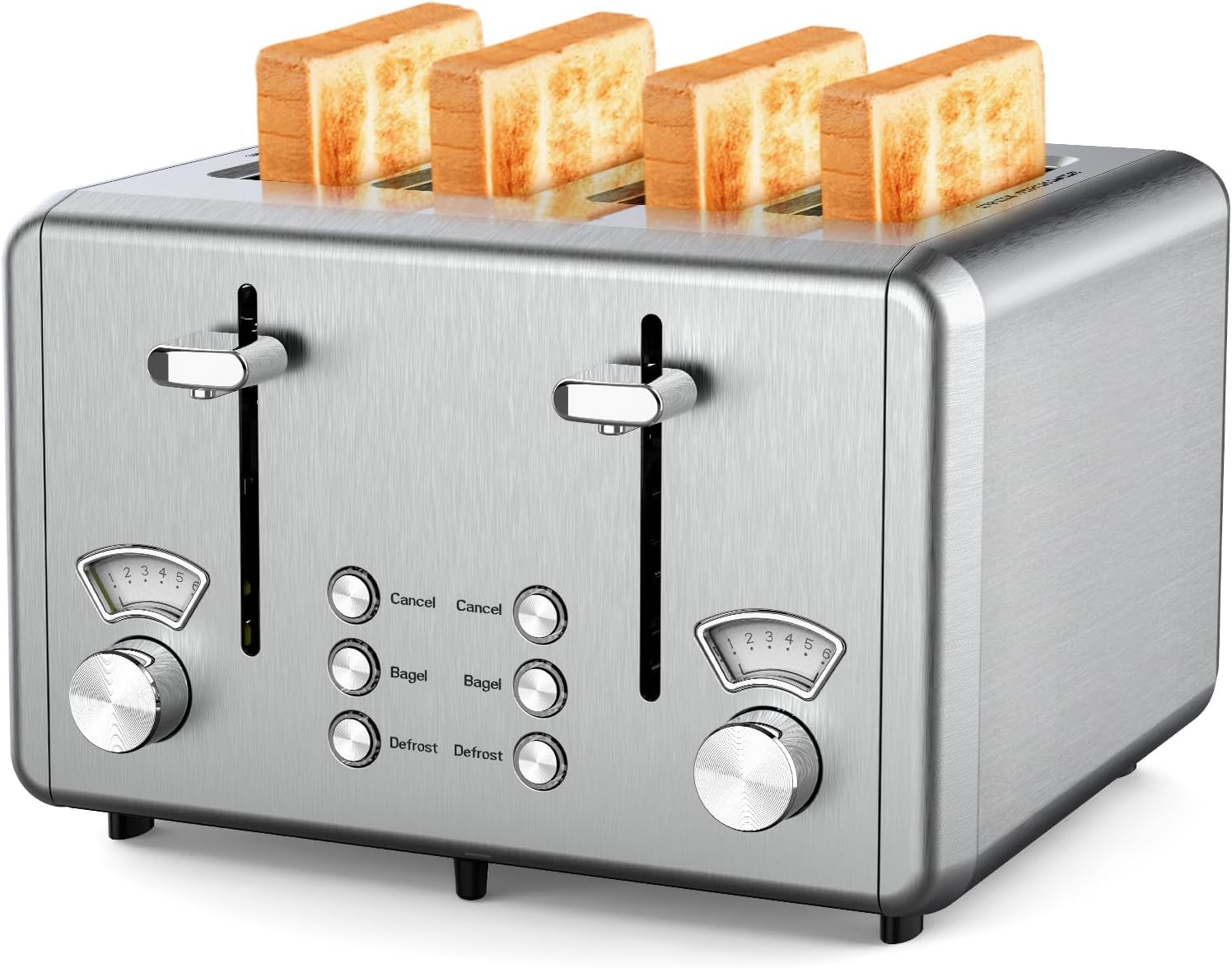 Best WHALL Toaster, High-Quality Stainless Steel Toaster with 6 Bread Shade Sett...