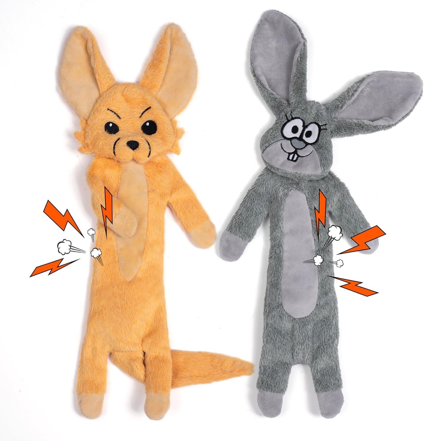 Best UNISE Squeaky Dog Toys, Special No Stuffing Dog Toys for Aggressive Chewers...
