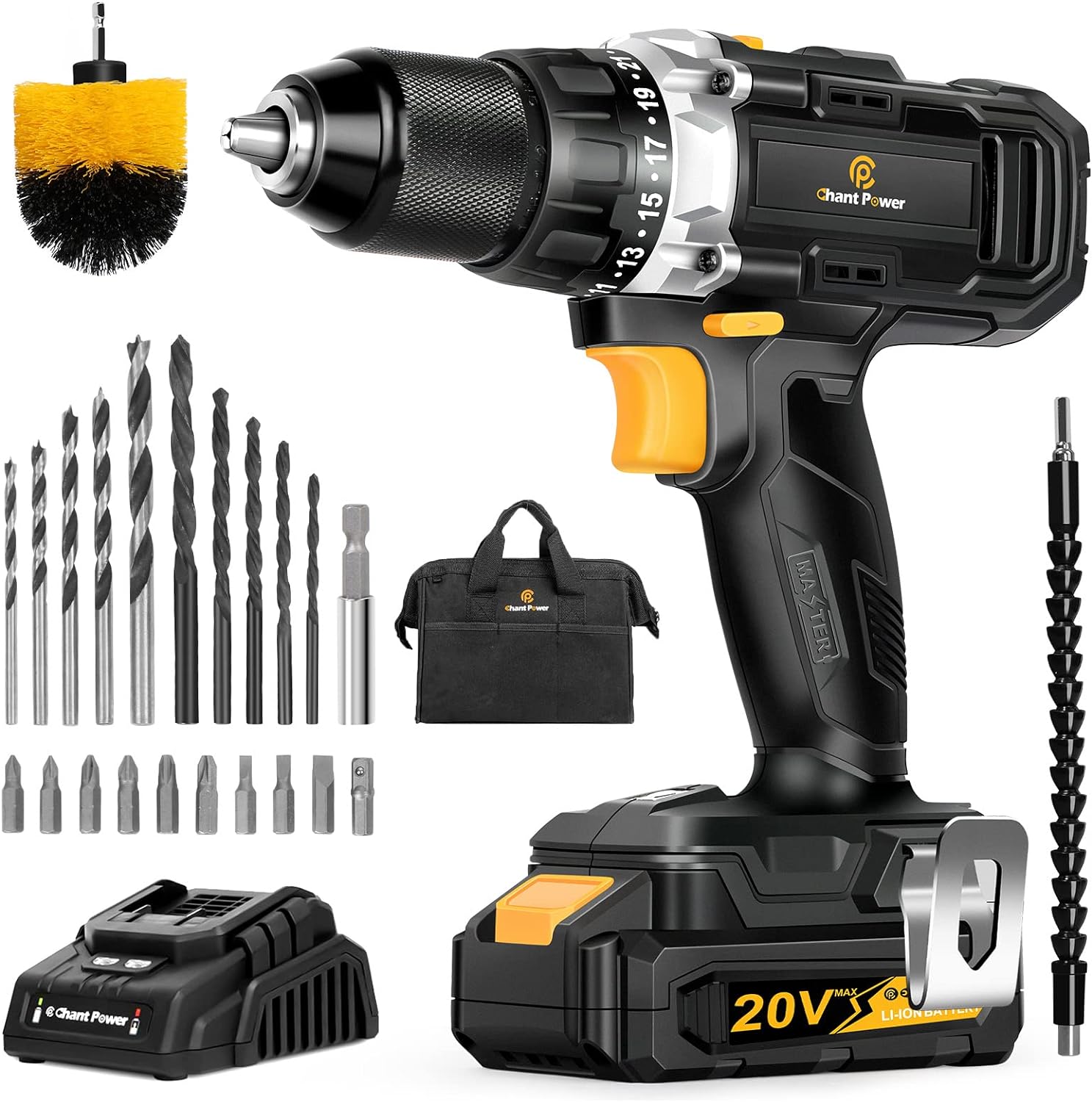 Best C P CHANTPOWER Cordless Drill, Special Drill Driver Set with Fast Charger,...