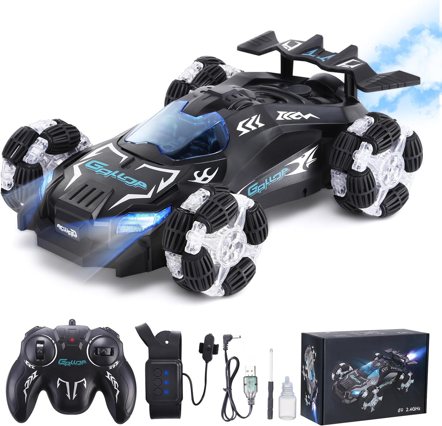 Best LED RC Car, Special Gesture Sensing RC Car with Headlight, High-Quality 2.4...