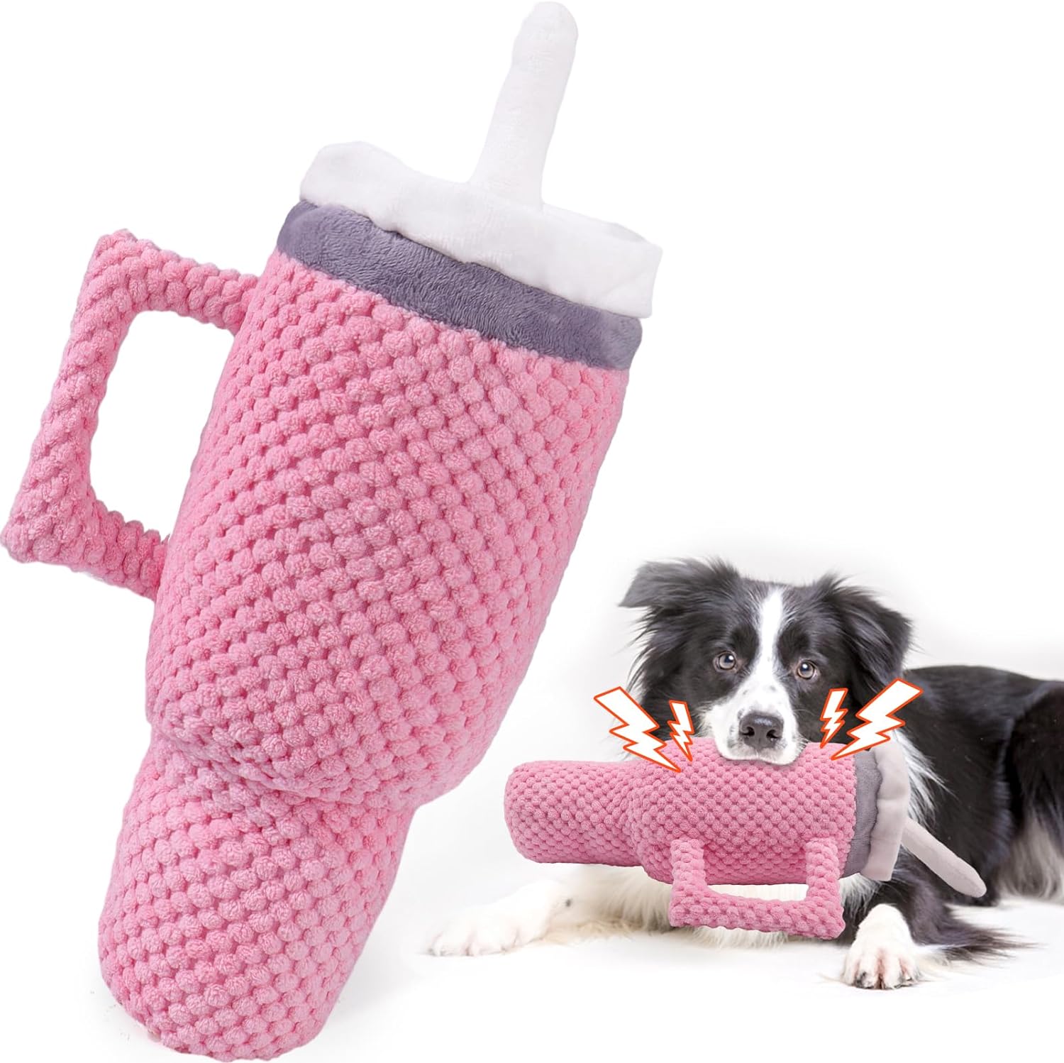 Best BABORUI Quality Upgrade Cute Squeaky Dog Toys Tumbler, Special Soft Cup Fun...