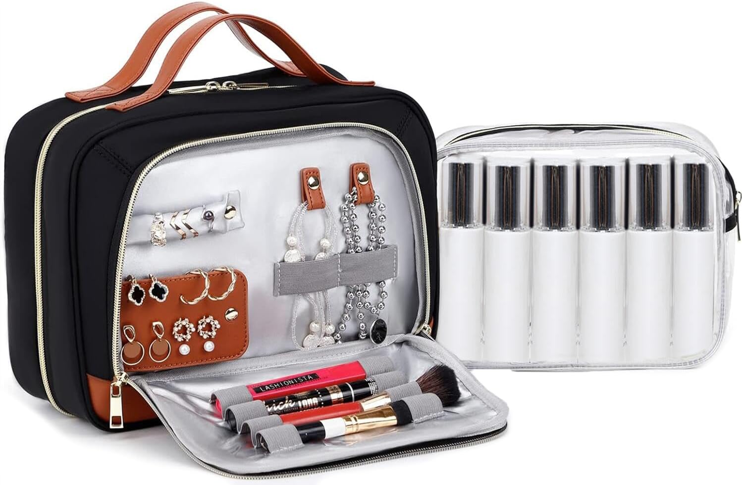 Best Toiletry Bag for Women, Special Hanging Travel Jewelry Makeup Organizer, Hi...