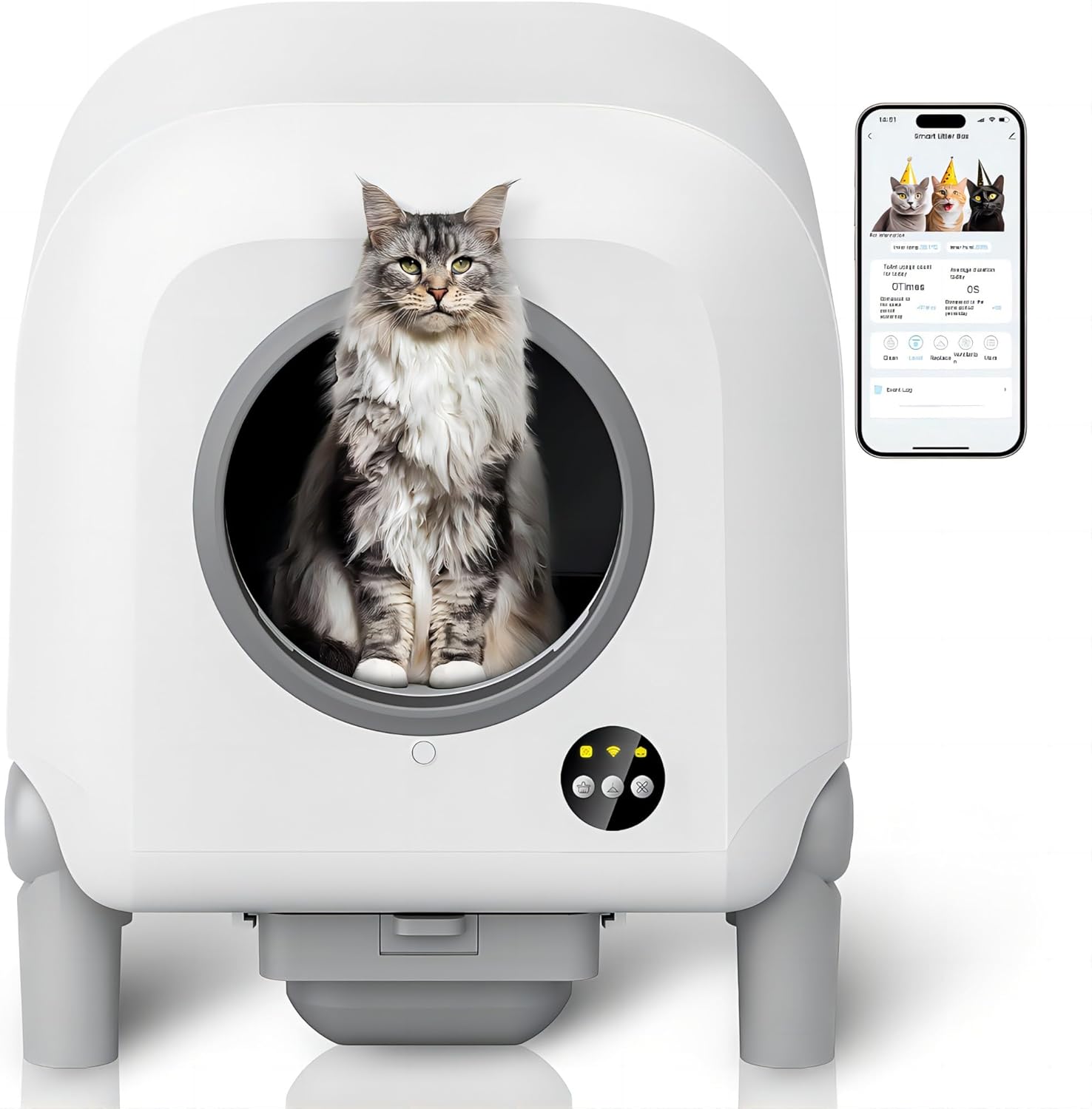 Title: "Best Self Cleaning Cat Litter Box, 120L X-Larger Automatic Cat Litter Bo...