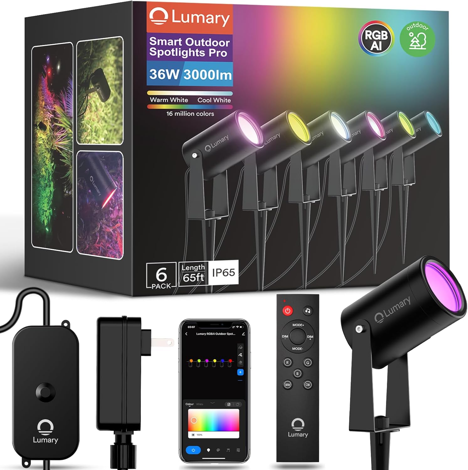 Best Lumary Smart Landscape Lights Pro 500LM, Special Landscape Lighting with Co...
