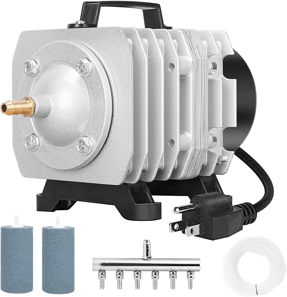 Best VIVOHOME 32W Air Pump, High-Quality Commercial Air Pump with 6 Outlets, Pow...