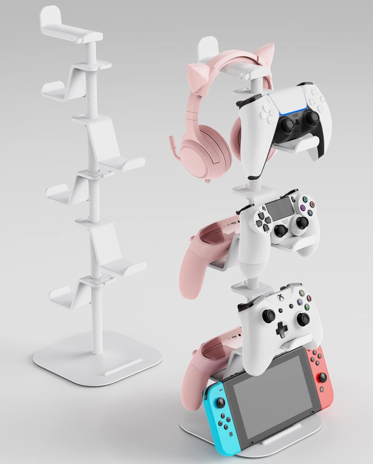 Best MiiKARE Controller Holder, Special 6 Tiers Holder With Headphone Holder, In...