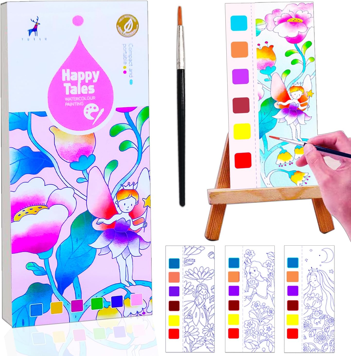 Best Pocket Watercolor Paint Sets for Kids, Special Watercolor Painting Book, In...