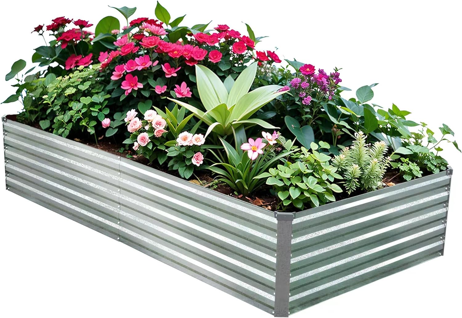 Best Raised Garden Bed, High-Quality 8x4x1.5FT Galvanized Raised Garden Beds, Sp...