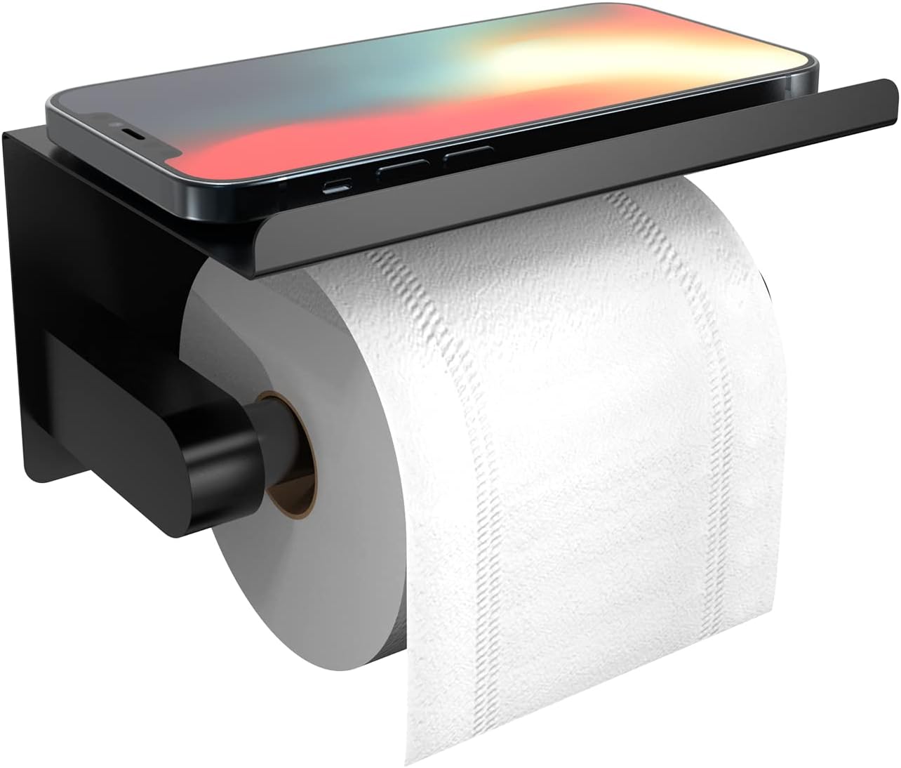 Best Self Adhesive Toilet Paper Holder with Phone Shelf, Special Wall Mounted To...