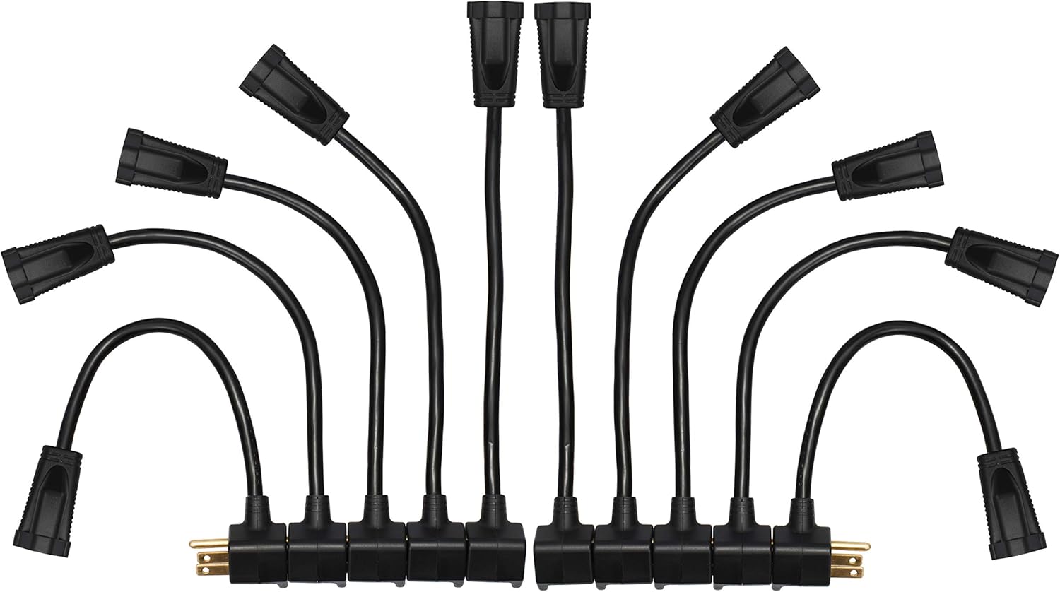 Best KMC 1-Foot Power Extension Cord, Special 3 Prong Appliance Extension Cable,...