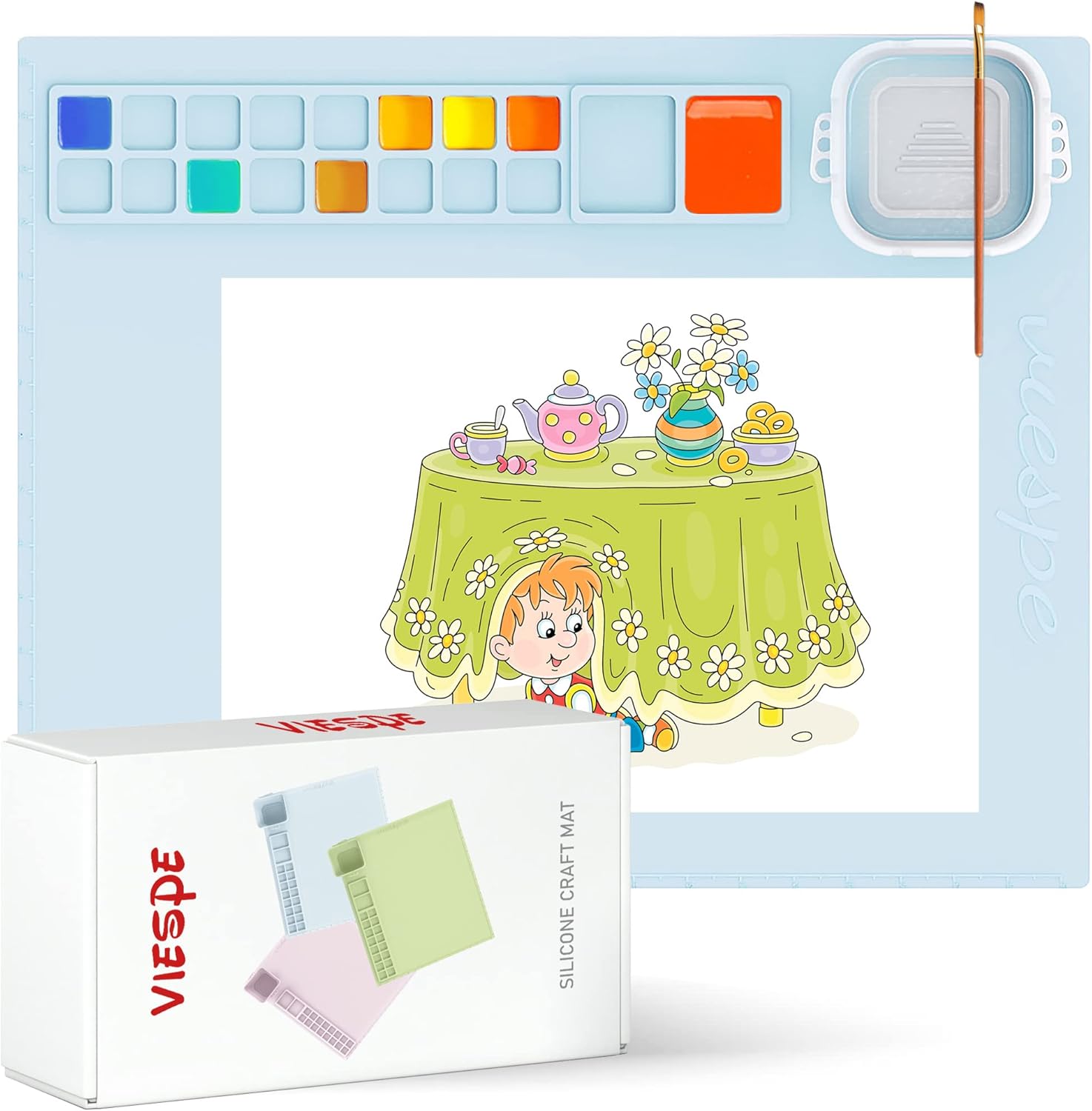 Best Silicone Painting Mat, Special Silicone Craft Mat with Cup, High-Quality Si...