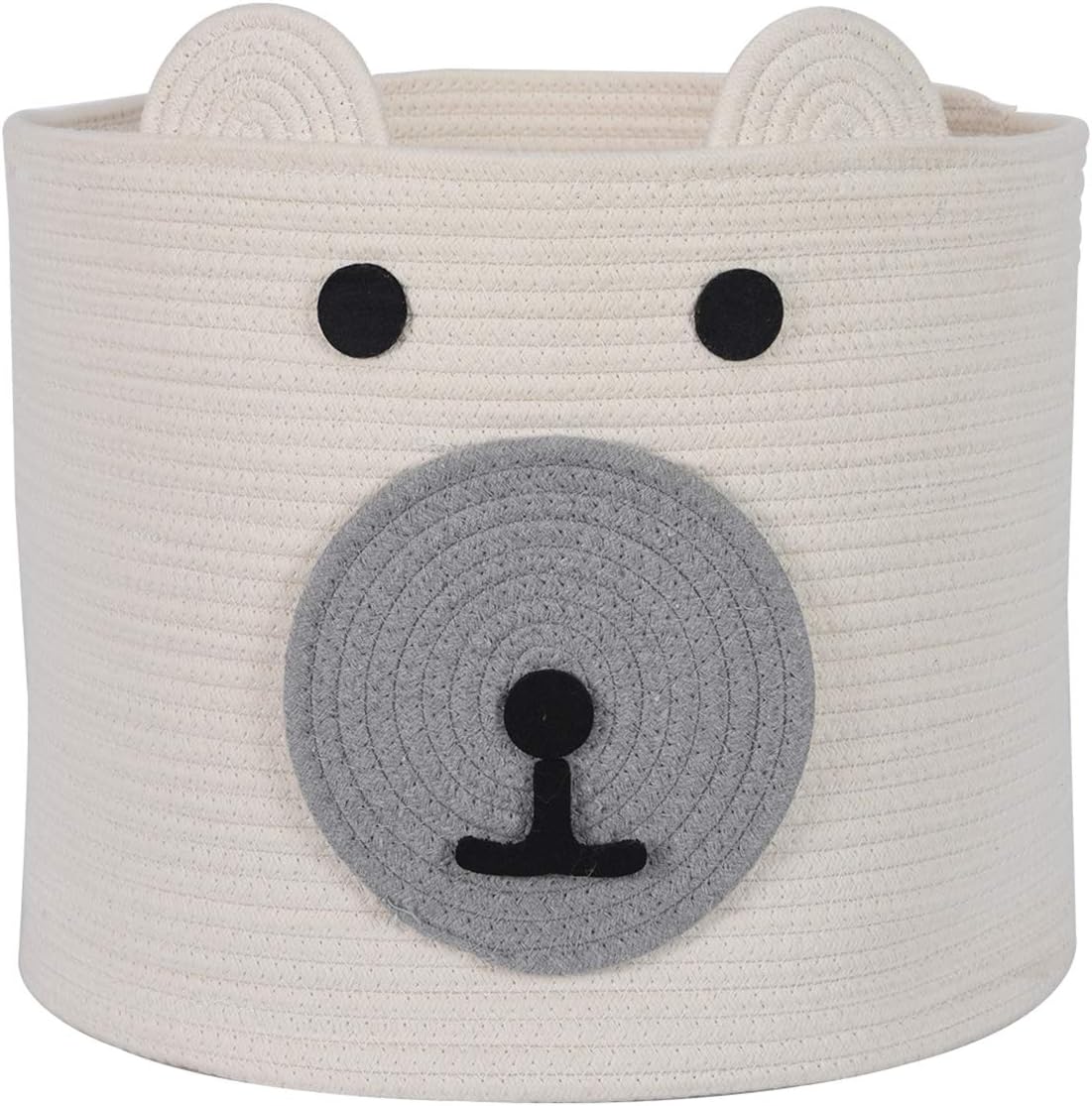 Best Cotton Rope Storage Basket, Special Woven Laundry Basket with Handles, Uniq...