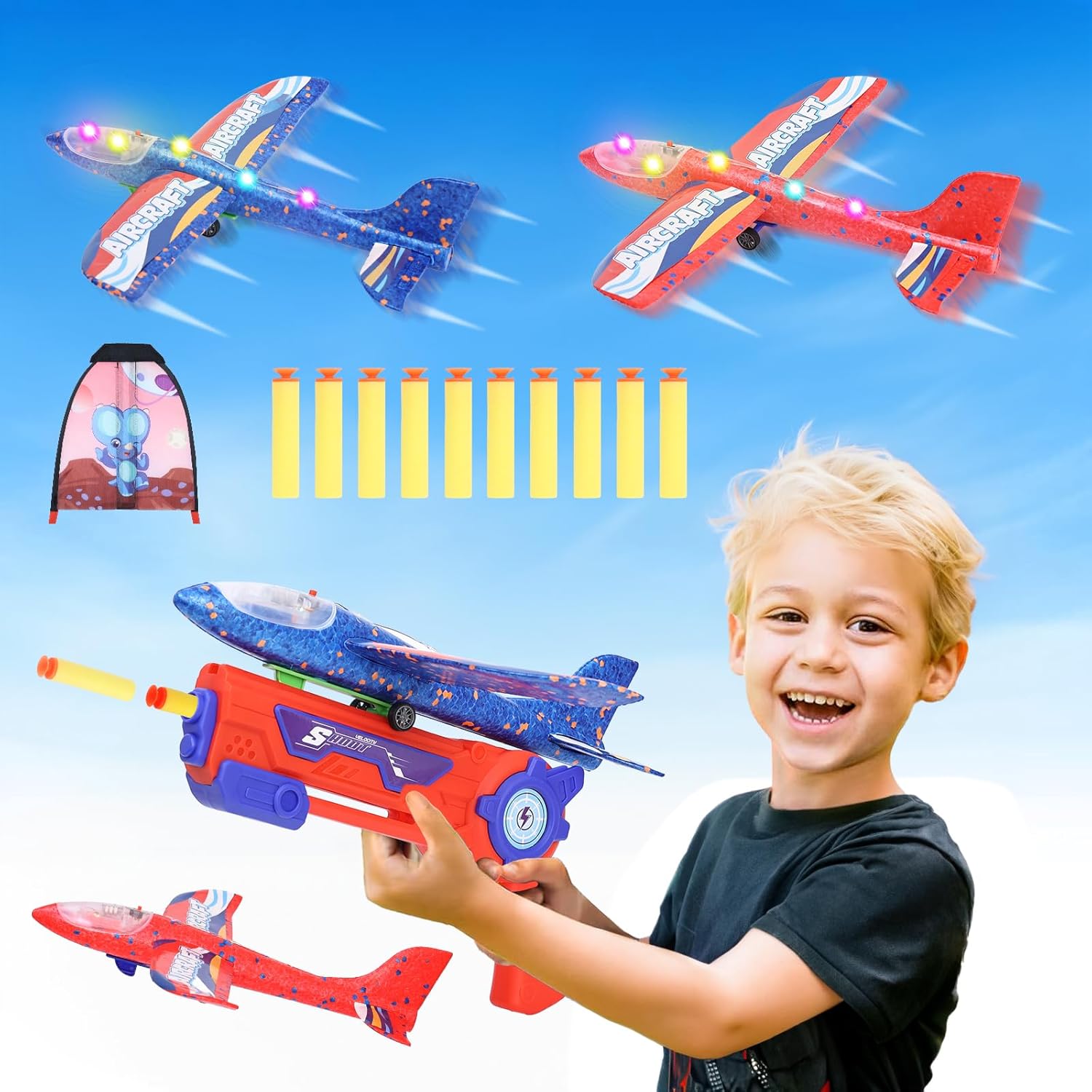 Best LED Airplane Launcher Toy, Special Foam Glider Planes for Kids, Innovative...