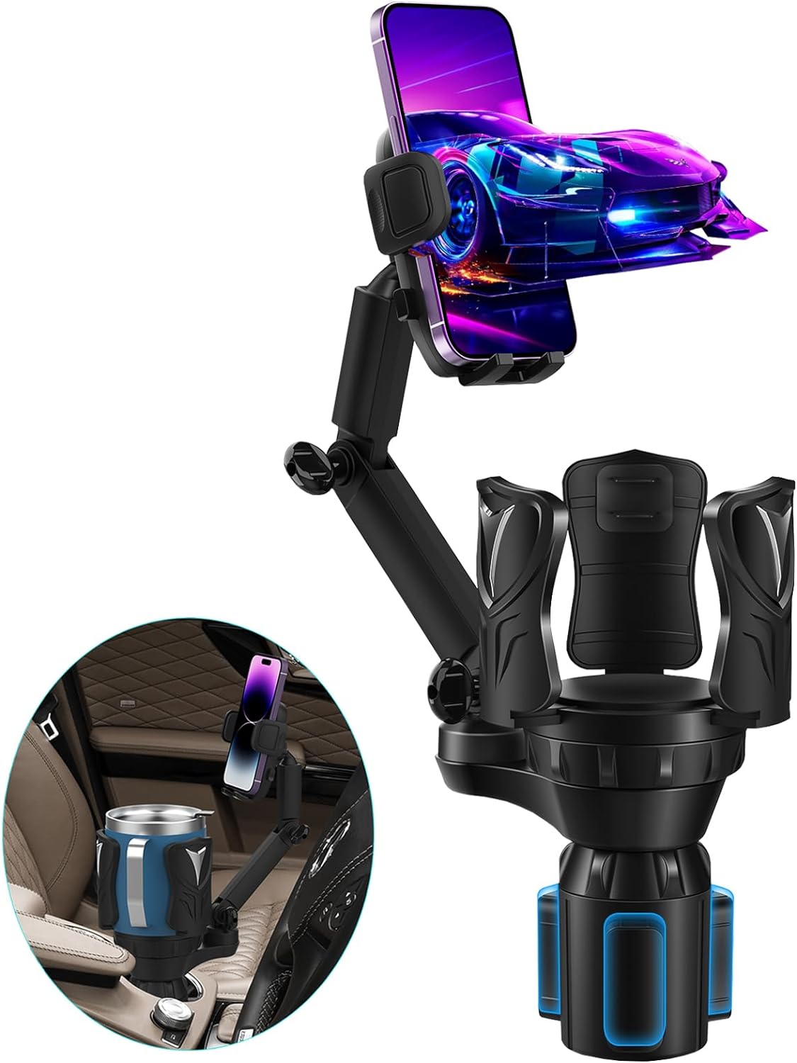 Best Cup Holder Phone Mount, Special Expandable Holder and Base, Innovative Univ...