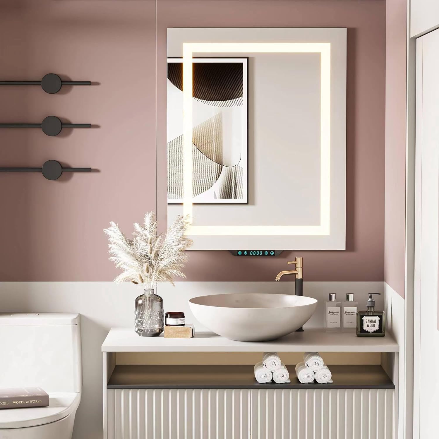 Best Tech Drive Bathroom Mirror, Special Vanity Mirror with LED Lights, Innovati...