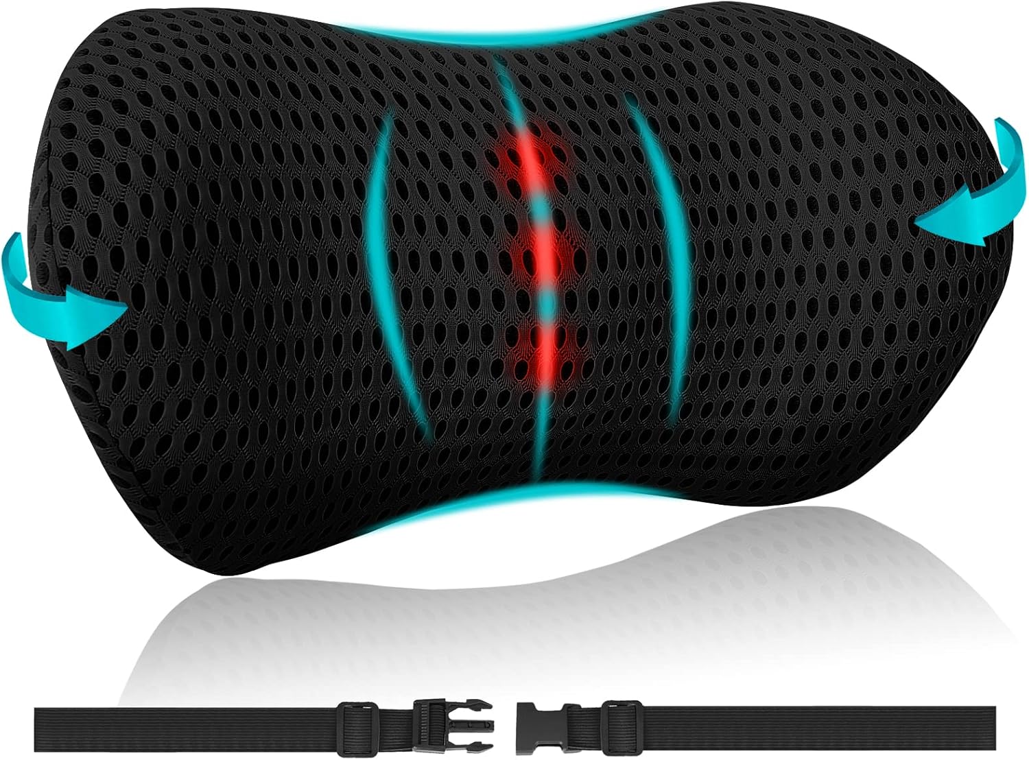 Best Lumbar Support Pillow, Ergonomic Memory Foam Lumbar Pillow with Adjustable...