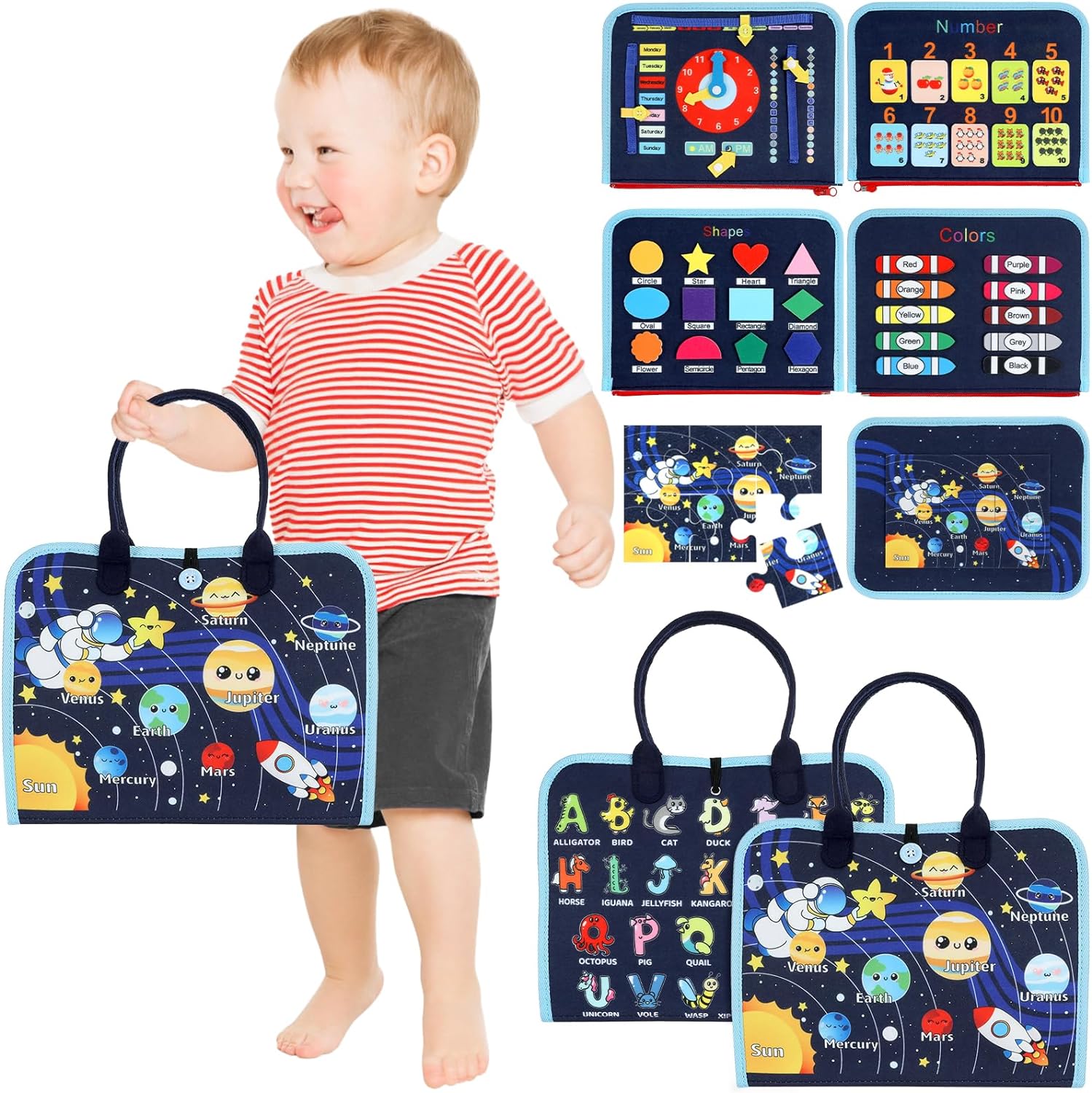 Best Montessori Busy Board, Innovative Busy Book for Toddlers, Special Education...
