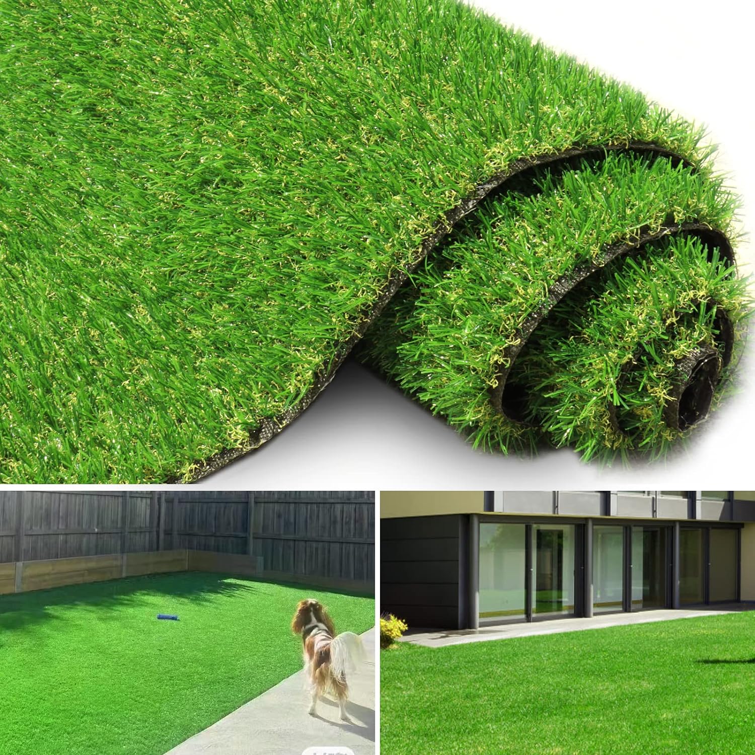 Best Artificial Grass Turf for Pet Dogs, Special Fake Grass Lawn with Drain Hole...