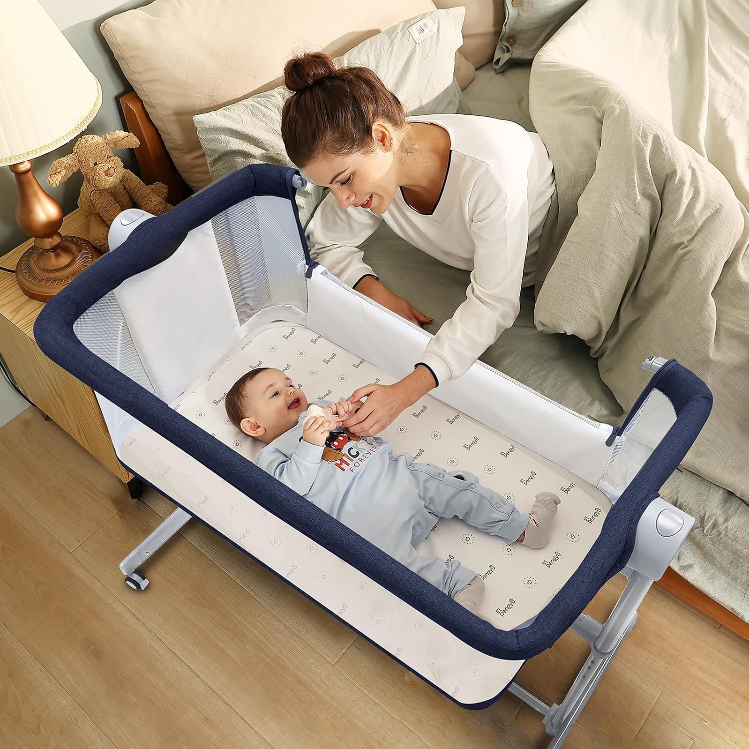 Best Li’l Pengyu Baby Bassinet, Special Bedside Sl...