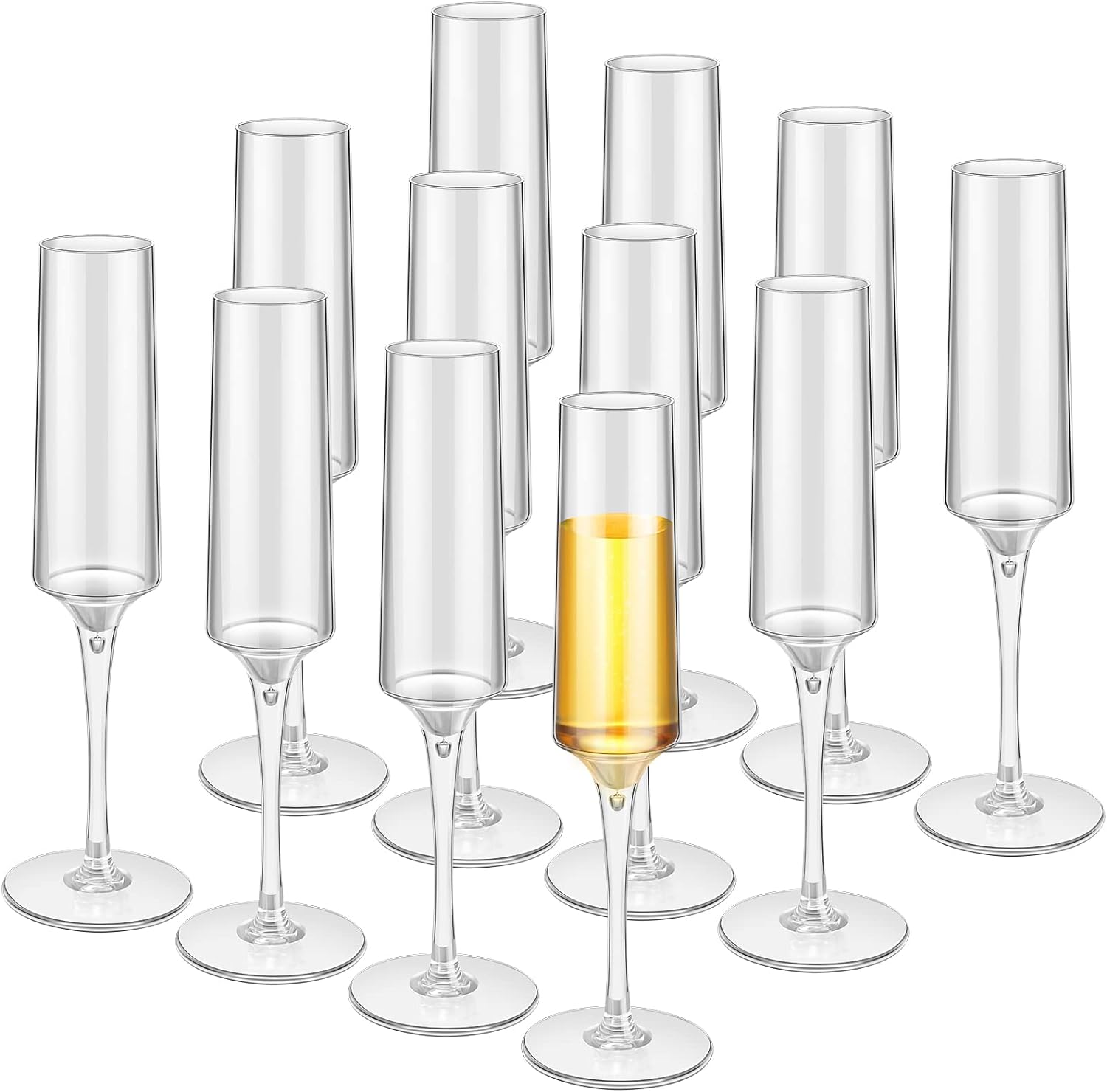 Best Meanplan Champagne Flutes, Elegant Clear Champagne Glasses for Sparkling Wi...