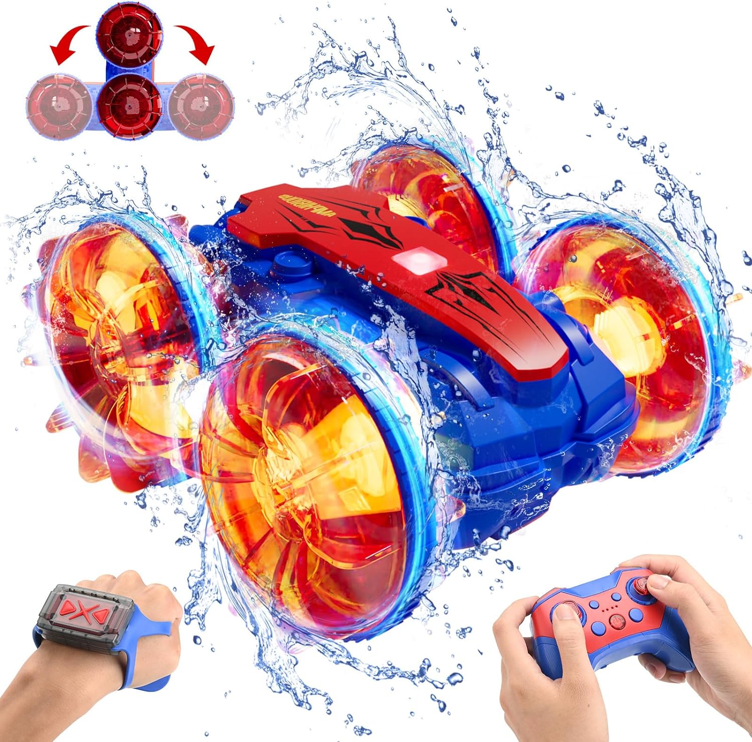 Special Remote Control Boat Car, Unique Amphibious Gesture RC Boat Car 4WD Water...
