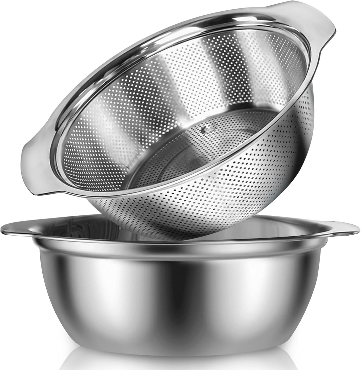 Best 304 Stainless Steel Colander, Special Colander with Handle, High-Quality 4-...
