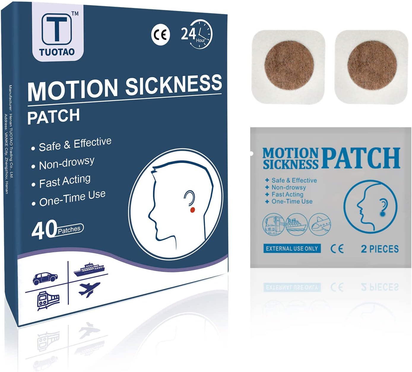 Best Motion Sickness Patches, Unique 40ct Seasick Patches for Cruise, Innovative...