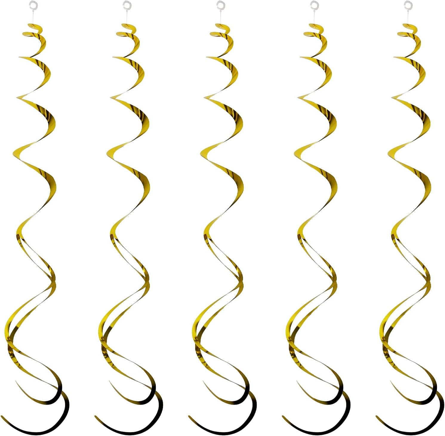 Special 30PCS Gold Hanging Swirl Decorations, Innovative Plastic Streamers for P...
