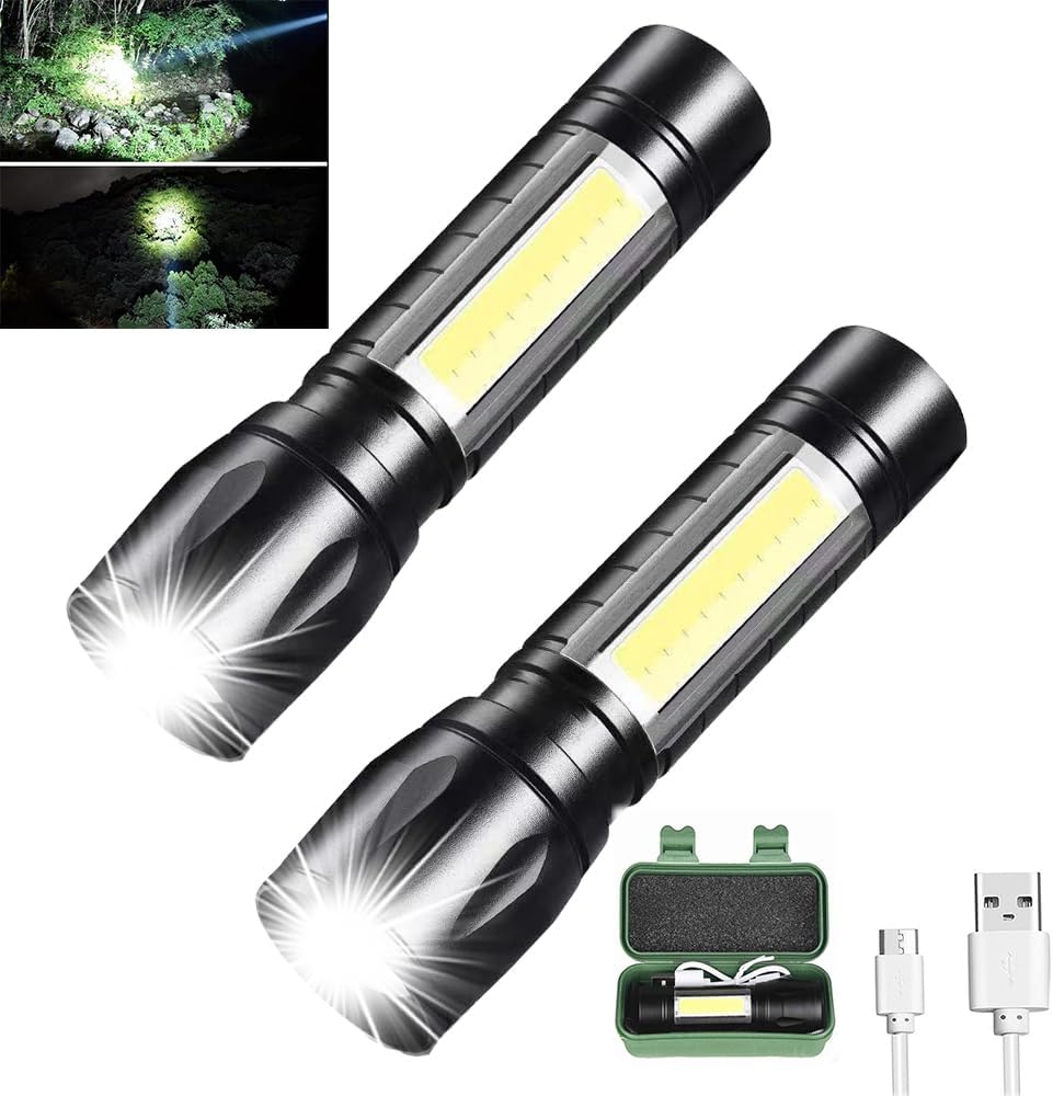 Best Mini Flashlights, Special Rechargeable LED-Small Flashlights, Powerful USB...