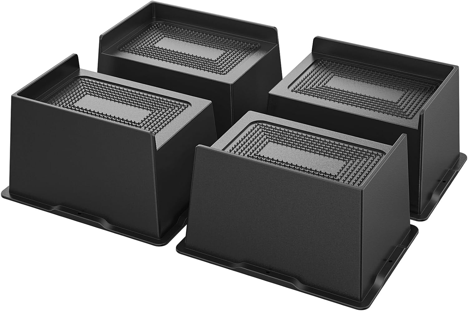 Best Bed Risers, Special 4 Inch Rectangular 2023 Risers with L Shape Wide Openin...