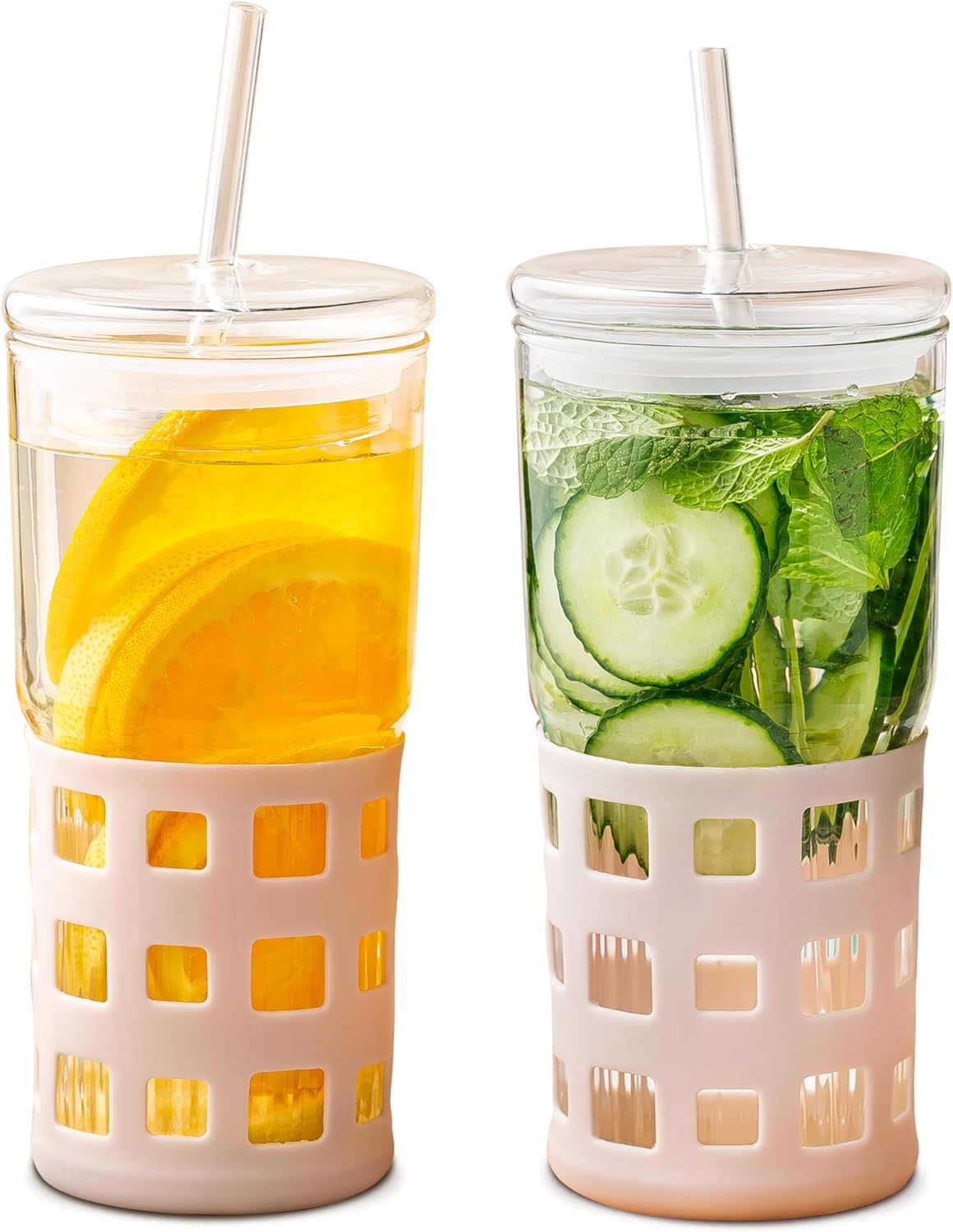 Special Glass Tumbler, Unique Glassware with Straw, Affordable Glass Tumbler for...