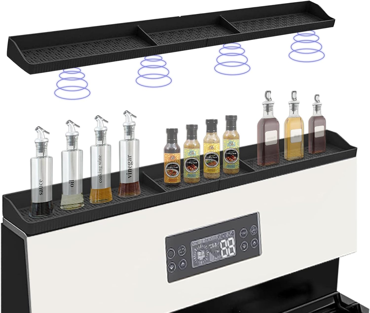 Best Adofect Silicone Stove Top Shelf, Special Magnetic Over Shelf for Kitchen S...